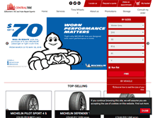 Tablet Screenshot of centraltire.ca